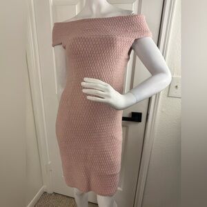 The Swan Elegant Pink Off-Shoulder Dress Size Small  G33